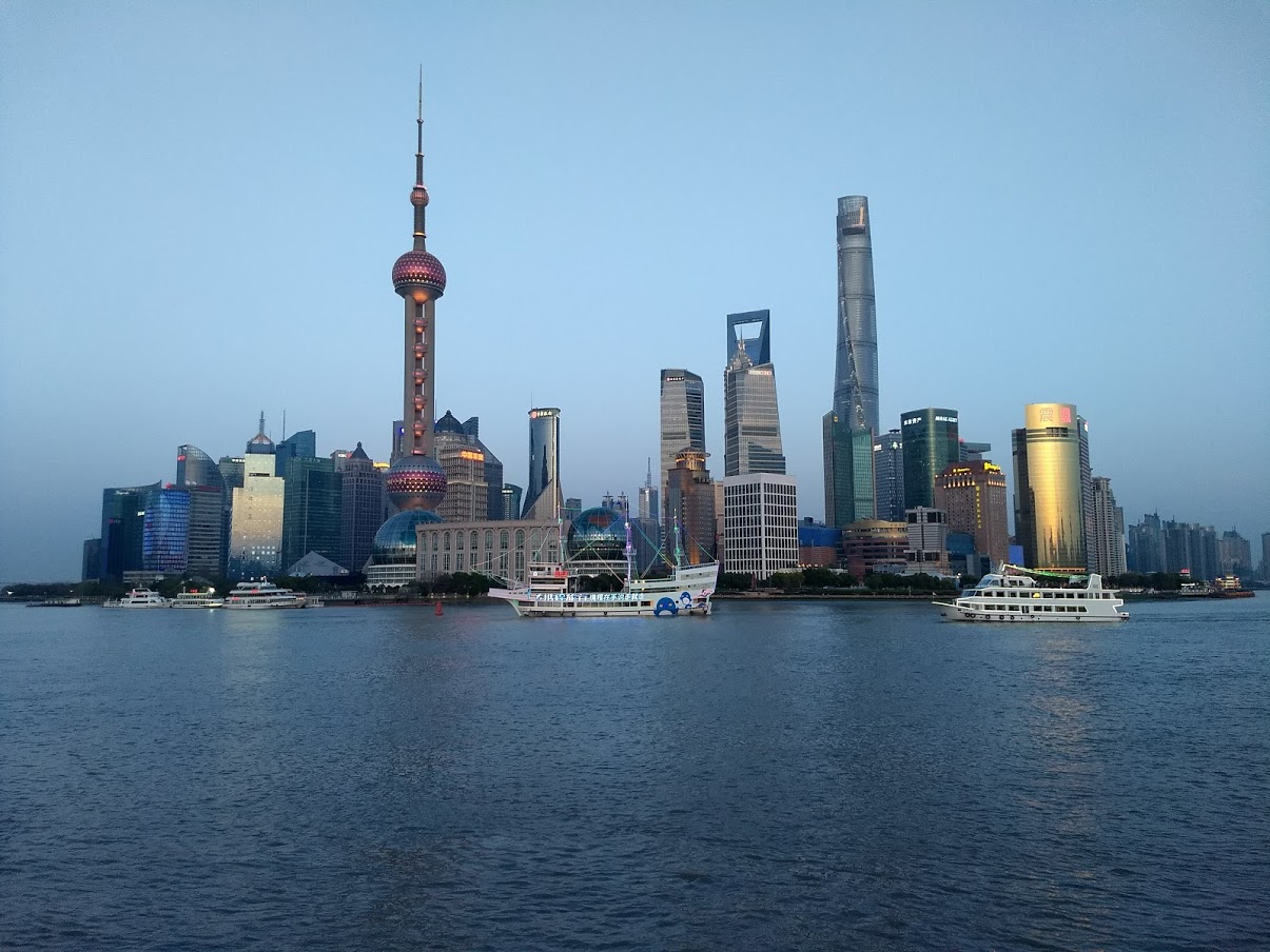 The Bund Shanghai China Skyline across the river